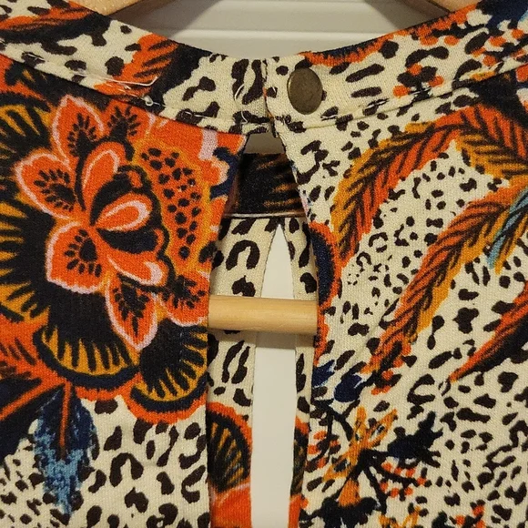 Free People floral animal print top - Picture 4 of 5
